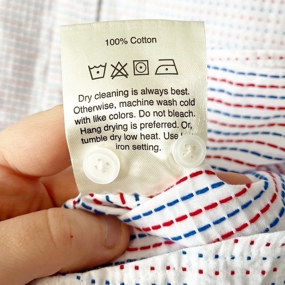 Impatient Wolves White Colored Dobby Long Sleeve Button Front Shirt Size Large - Picture 9 of 9